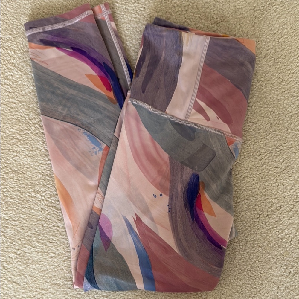 Athleta Elation paint splatter 7/8 tights 🎨